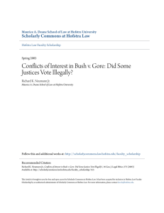 Conflicts of Interest in Bush v. Gore: Did Some Justices Vote Illegally?