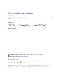 US Climate Change Policy under GW Bush