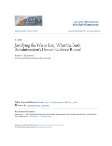 Justifying the War in Iraq: What the Bush