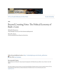 Beyond Counting Votes: The Political Economy of Bush v. Gore