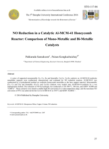 NO Reduction in a Catalytic Al-MCM