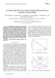 A 60 GHz High Gain Transformer-Coupled Differential