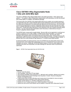 Cisco GS7000 4-Way Segmentable Node 1 GHz with 42/54 MHz
