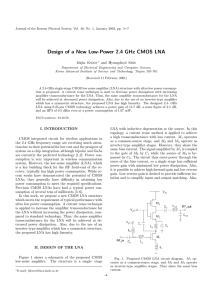 Design of a New Low-Power 2.4 GHz CMOS LNA