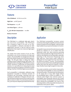 Preamplifier - EMC Test Equipment