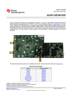 ADS9110EVM-PDK User`s Guide