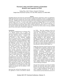 Thermal Cycling and ESD Evaluation of Embedded