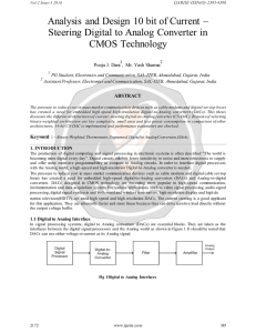 Analysis and Design 10 bit of Current – Steering Digital to