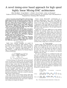 A novel timing-error based approach for high speed highly linear