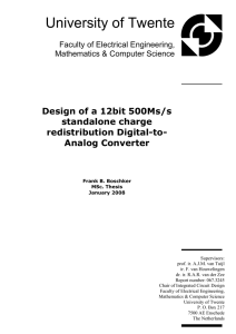 Design of a 12bit 500Ms s standalone charge redistribution Digital