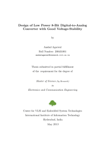 Design of Low Power 8-Bit Digital-to-Analog