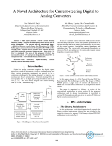 A Novel Architecture for Current-steering Digital to Analog Converters