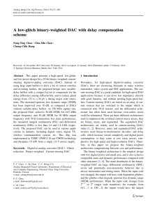 A low-glitch binary-weighted DAC with delay compensation scheme