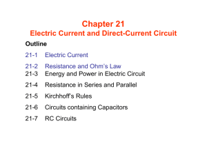 Chapter 21 Electric Current and Direct