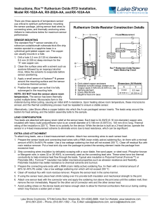 Rox RTDs - AA package installation