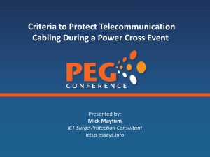 Criteria to Protect Telecommunication Cabling During a Power