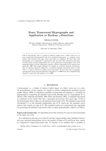 Exact Transversal Hypergraphs and Application to Boolean µ