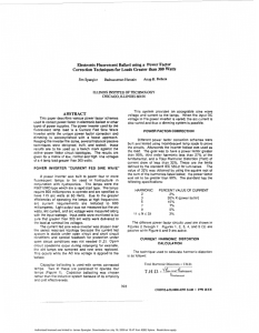 Electronic fluorescent ballast using a power factor correction