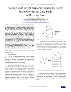 Voltage and Current harmonics caused by Power Factor