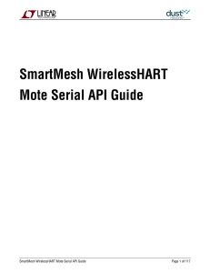 SmartMesh WirelessHART Mote Serial API Guide