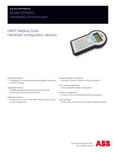 Model DHH805 Handheld communicator HART fieldbus tools