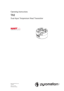 T82 Programmable HART Dual Input Temperature