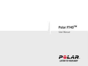 FT40 User Manual - Support | Polar.com