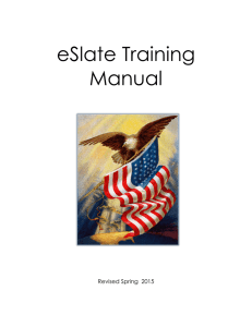 eSlate Training Manual