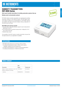 HUMIDITY TRANSMITTERS RHT