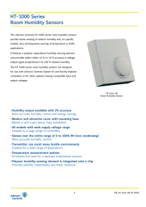 HT-1000 Series Room Humidity Sensors