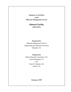 Summary of Activities at the MMS Ohmsett Facility 1992-1997