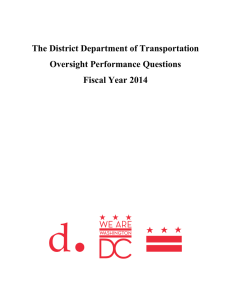 The District Department of Transportation Oversight Performance
