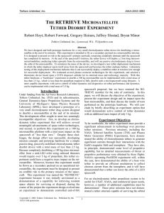 the retrieve microsatellite tether deorbit experiment