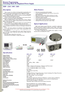 Remote Programming Switching Mode DC Regulated