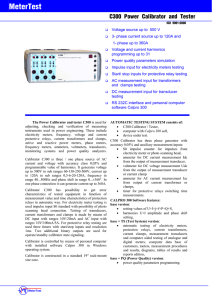 MeterTest - C300 Power Calibrator and Tester