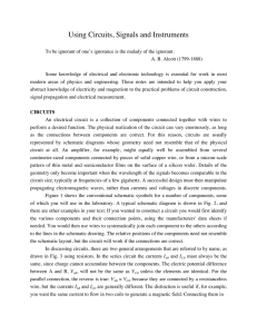 Using Circuits, Signals and Instruments