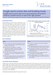 Google search activity data and breaking trends