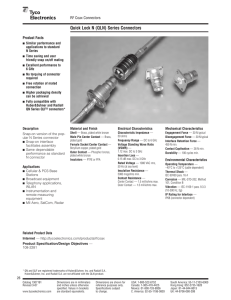 Quick Lock N Series Connectors