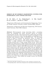 DESIGN OF RF ENERGY HARVESTING SYSTEM FOR