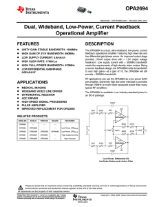 OPA2694 - Texas Instruments