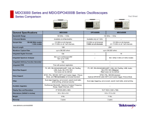 MDO3000 Series and MDO/DPO4000B Series Oscilloscopes
