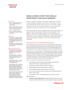 Oracle Rapid Start for Oracle PeopleSoft HCM Data Masking