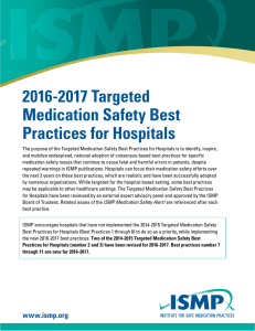 2016-2017 Targeted Medication Safety Best Practices for Hospitals