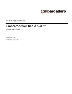 Embarcadero® Rapid SQL™ Quick Start Guide