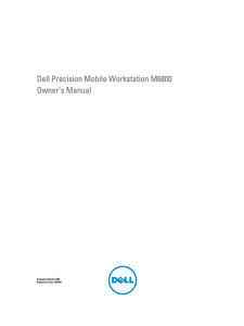 Dell Precision Mobile Workstation M6800 Owner`s Manual