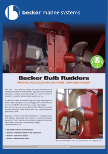 Becker Bulb Rudders - Becker Marine Systems