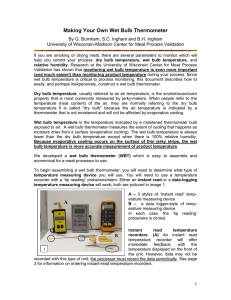 Making Your Own Wet Bulb Thermometer A