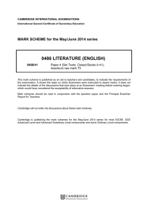 June 2014 Mark scheme 41 - Cambridge International Examinations