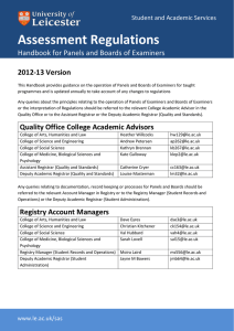 Assessment Regulations - University of Leicester