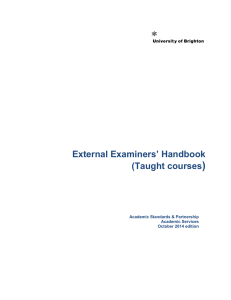 External Examiners` Handbook